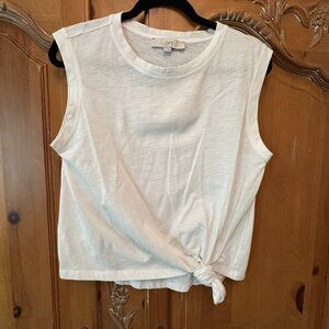 LOFT white knit sleeveless top